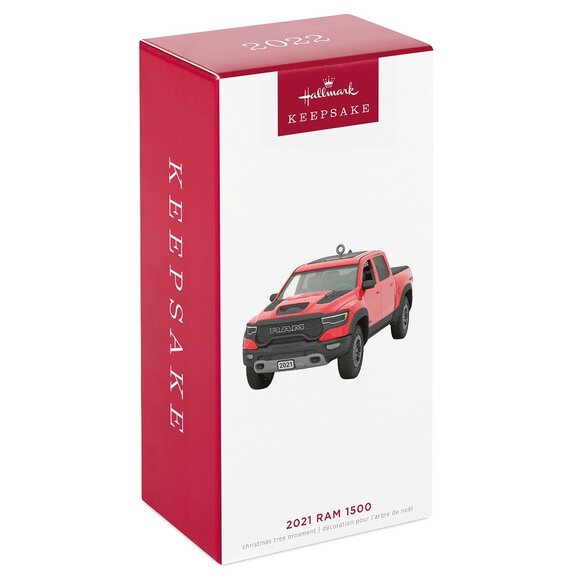 New! 2021 Dodge Ram 1500 Pickup Truck Hallmark Keepsake Christmas Ornament Metal - Picture 1 of 5